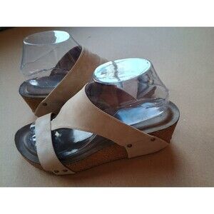Boutique By Corkys Wedge Sandal Tan Sz 9 Women's Platform